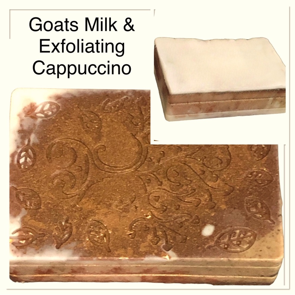 Handmade Moisturizing Goats Milk Exfoliating Cappuccino Soap Hand Pour L…